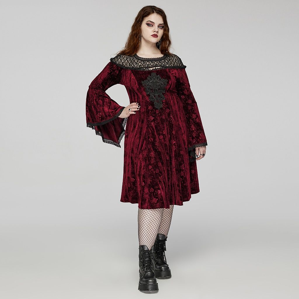 Dress DQ-733 [RED] [PLUS]