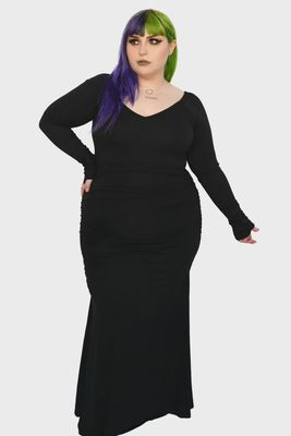 Morticia Maxi Dress [PLUS]