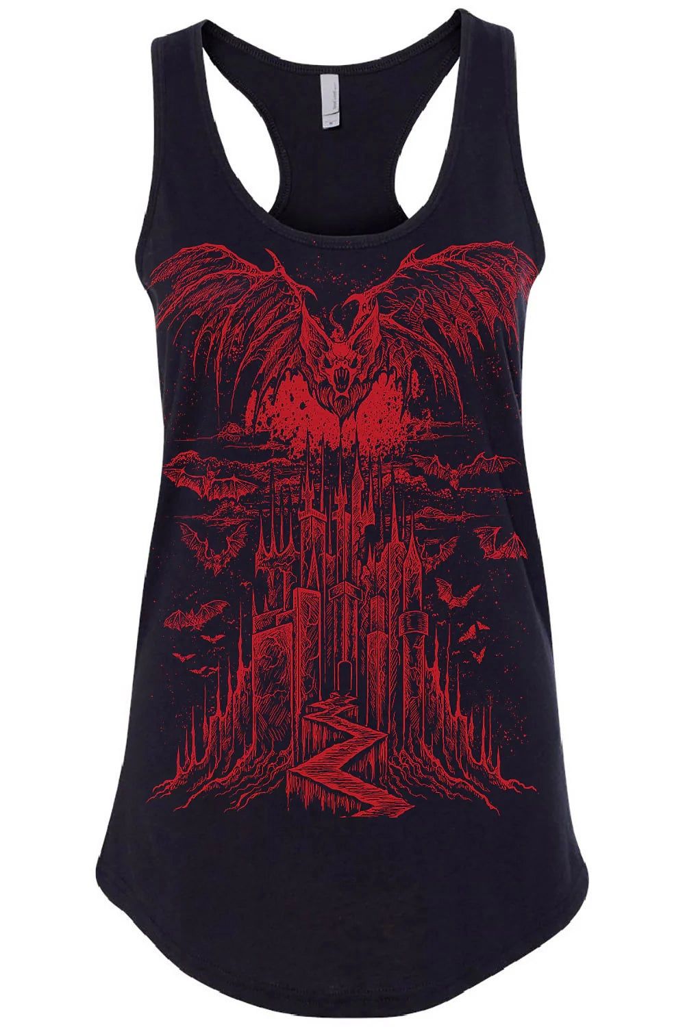 Vampire Castle Tank Top [BLACK/RED]
