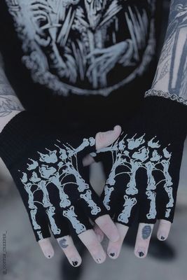 Gants Sans Doigts Dead Inside Skeleton