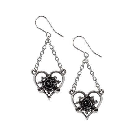 Boucles D&#39;Oreilles Heart Of Blackness [E491]