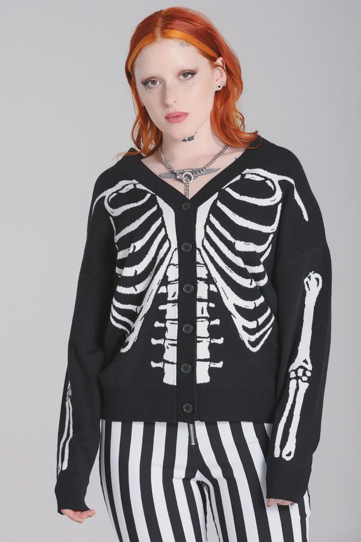 Skeleton Cardigan [WHITE]