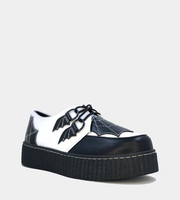 Creepers Krypt Web Shoes [BLACK/WHITE]