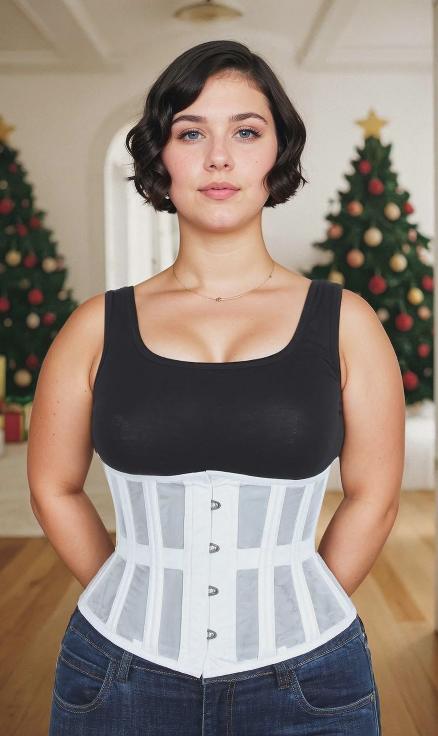 Corset Underbust Mesh [G-150] [BLANC]