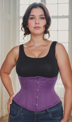 Corset Underbust Taffeta [G-154] [MAUVE]