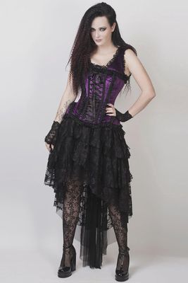 Feofil Burlesque Skirt (VG-19341) (BLACK) [PLUS]