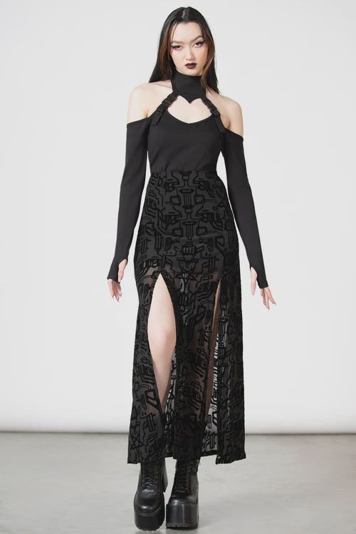 Maxi Charged Split Skirt