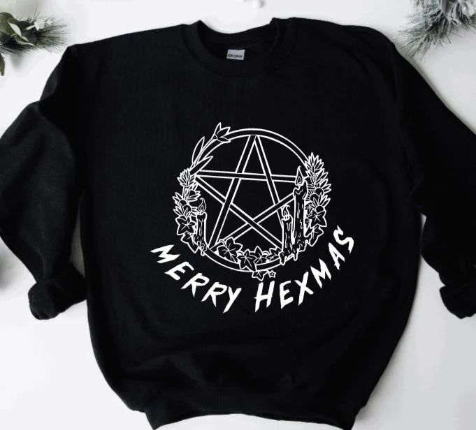 Merry Hexmas Unisex Sweater [BLACK]