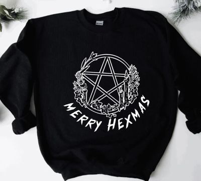 Merry Hexmas Unisex Sweater [BLACK]