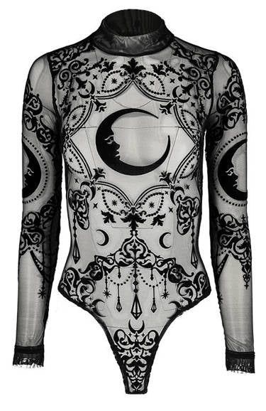 Bodysuit Crescent Mesh