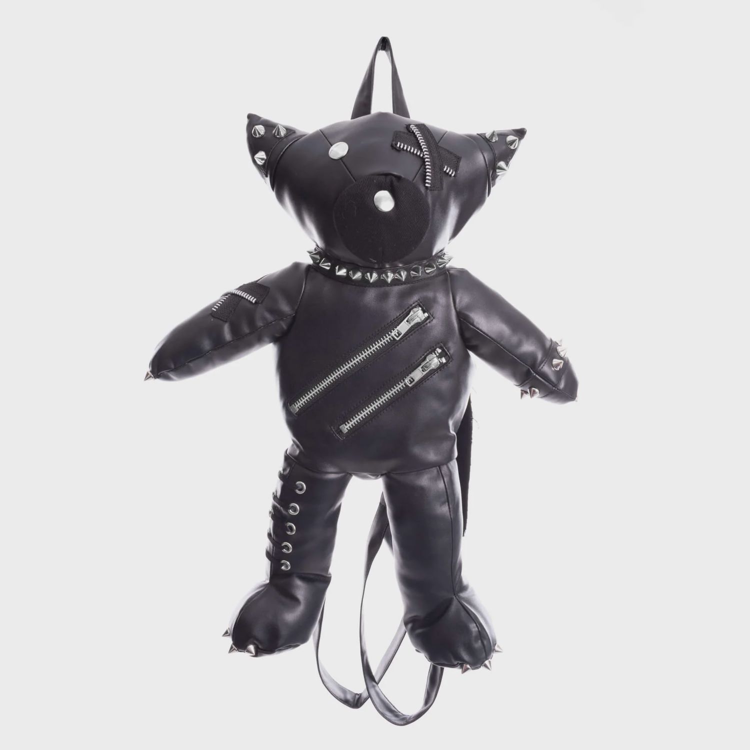 Evil Kitty Backpack [BLACK PVC]