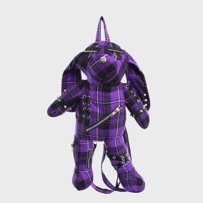 Evil Bunny Backpack [TARTAN PURPLE]