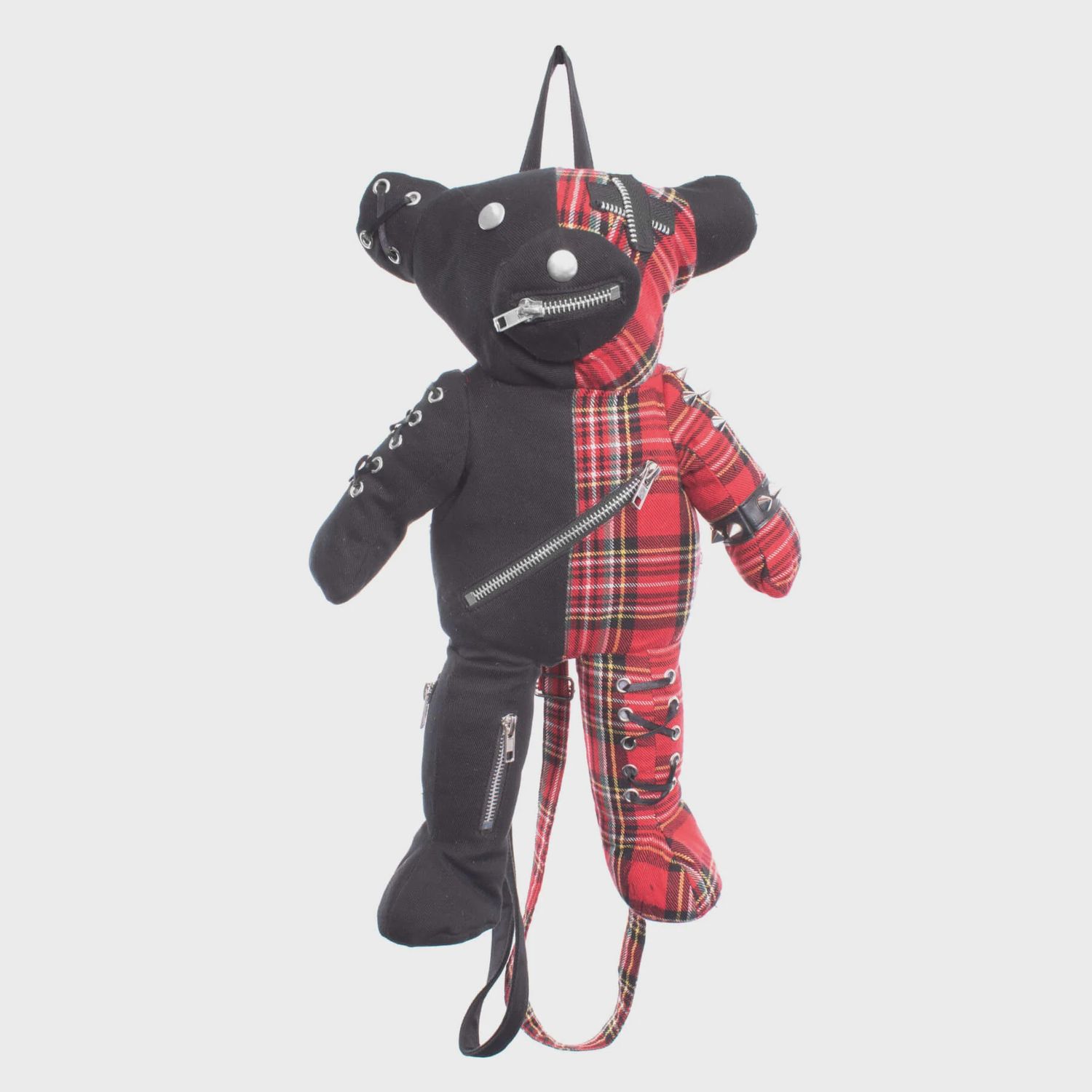 Evil Bear Backpack [TARTAN RED / BLACK]