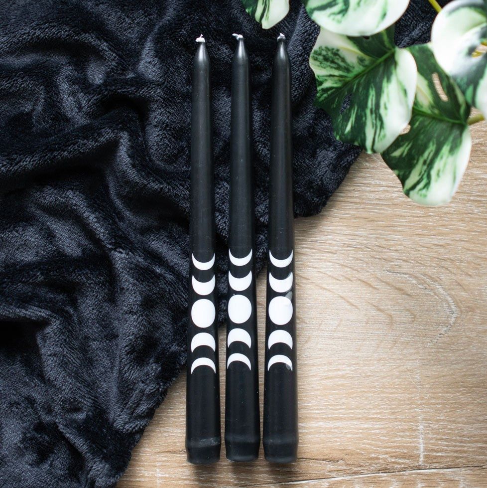 Black Magic Moon Phase 3 Candles Set [FI_79624]