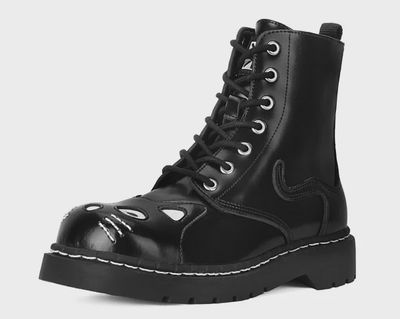 Bottes Black Leather Kitty [T2343]