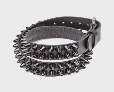 Ceinture En Cuir À Stud Noir BT154UK
