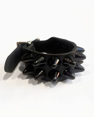 Bracelet En Cuir À Stud Noir BC189UK77