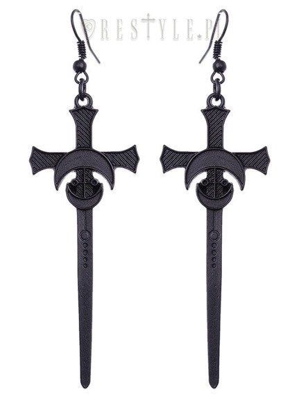 Swords Earrings [BLACK]