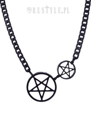 Double Pentacle Necklace [BLACK]