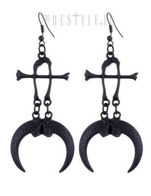 Claws &amp; Bones Earrings [BLACK]
