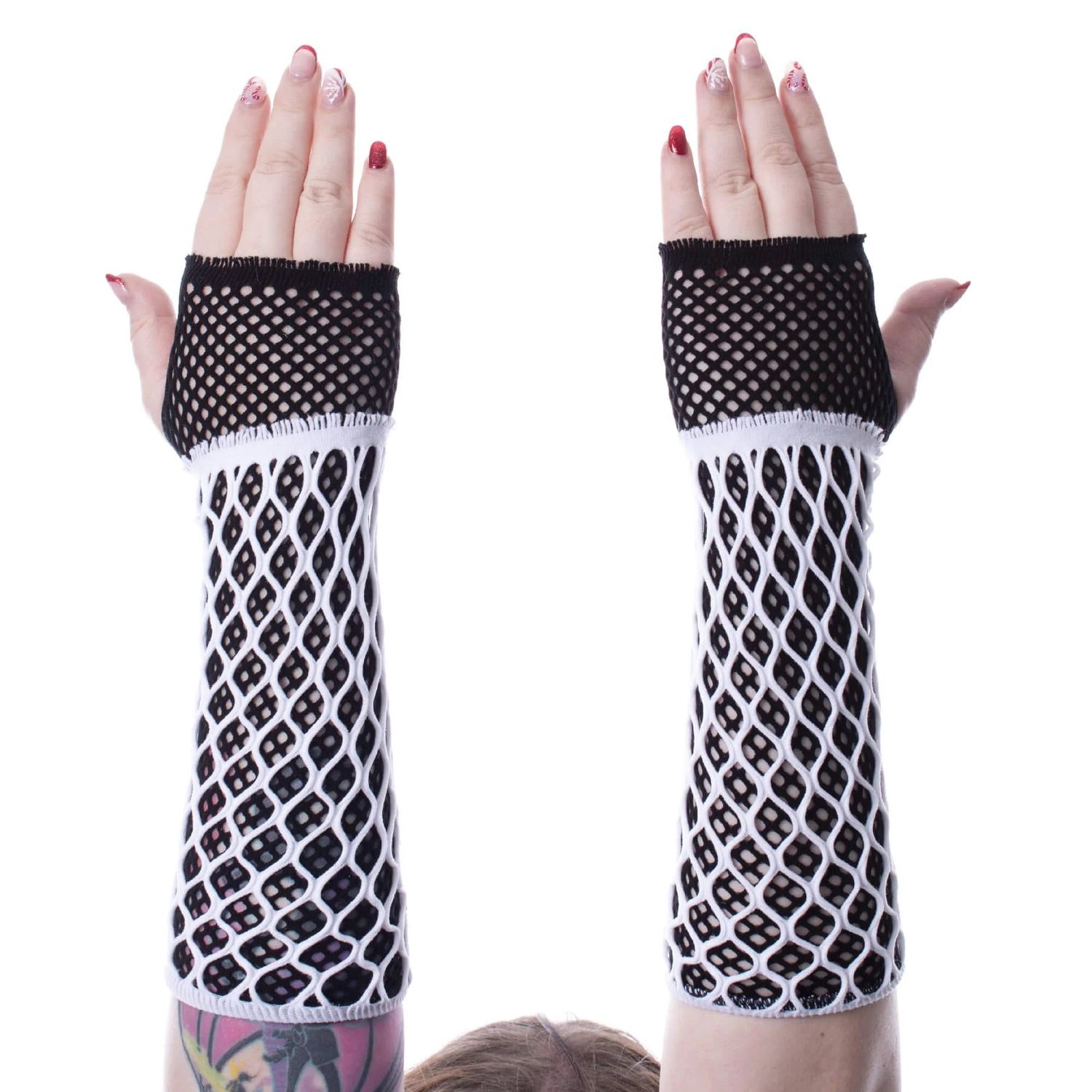 Lolita Mesh Gloves [BLACK/WHITE]