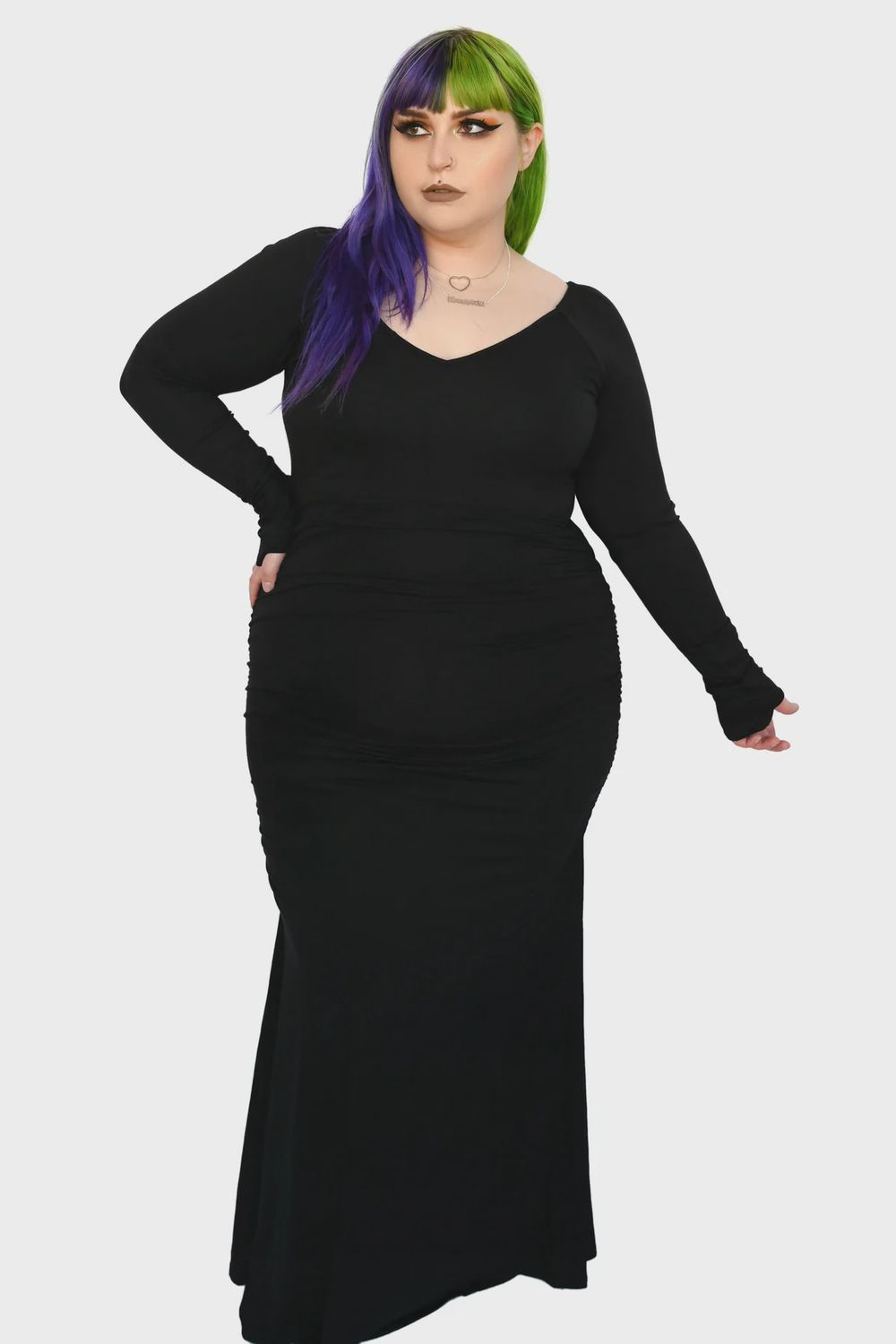 Morticia Maxi Dress [PLUS]
