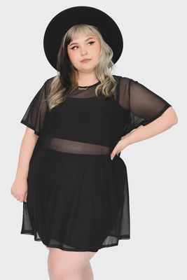 Mesh Oversized Tunic Top