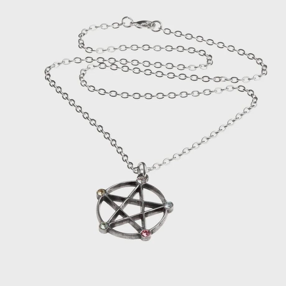 Wiccan Elemental Pentacle Necklace [P786]