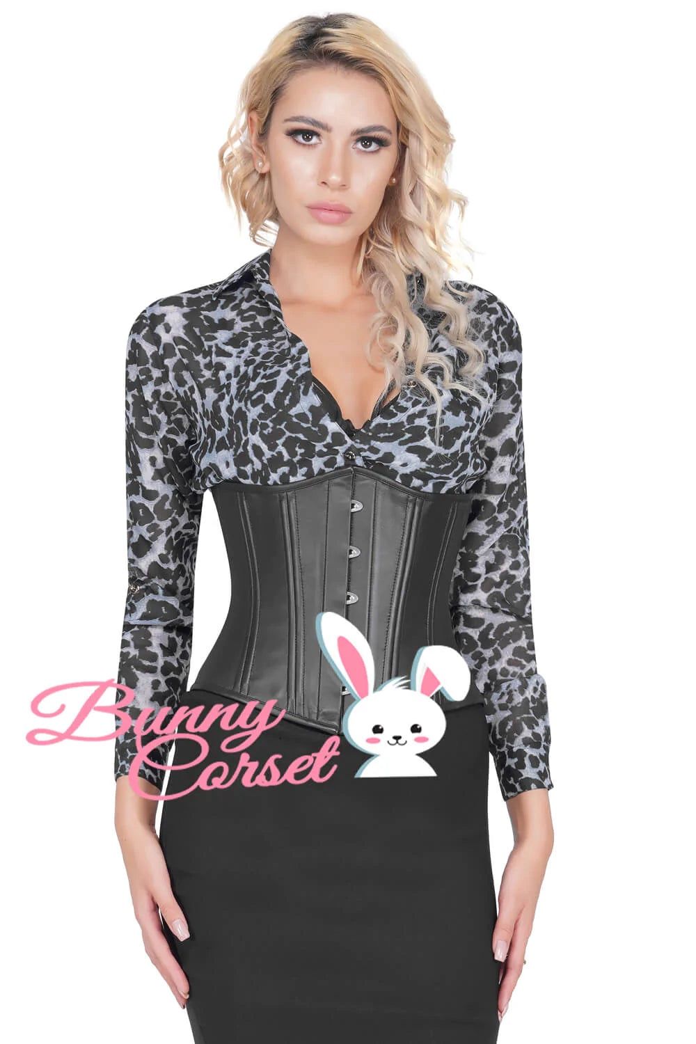 Waist Trainer Corset (FAUX CUIR) [BC-1048]