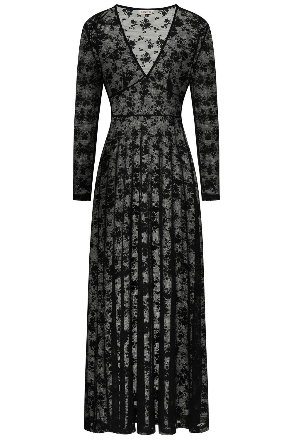 Florence Lace Maxi Dress [BLACK] [DR17056]