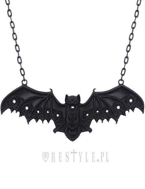 Lace Bat Necklace ­[BLACK]