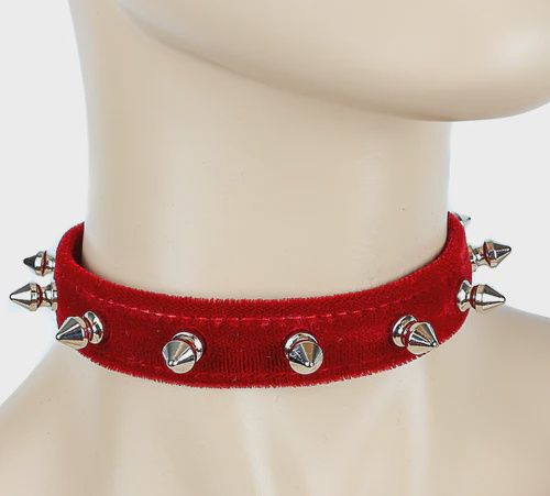Choker Velours CK134 [RED]