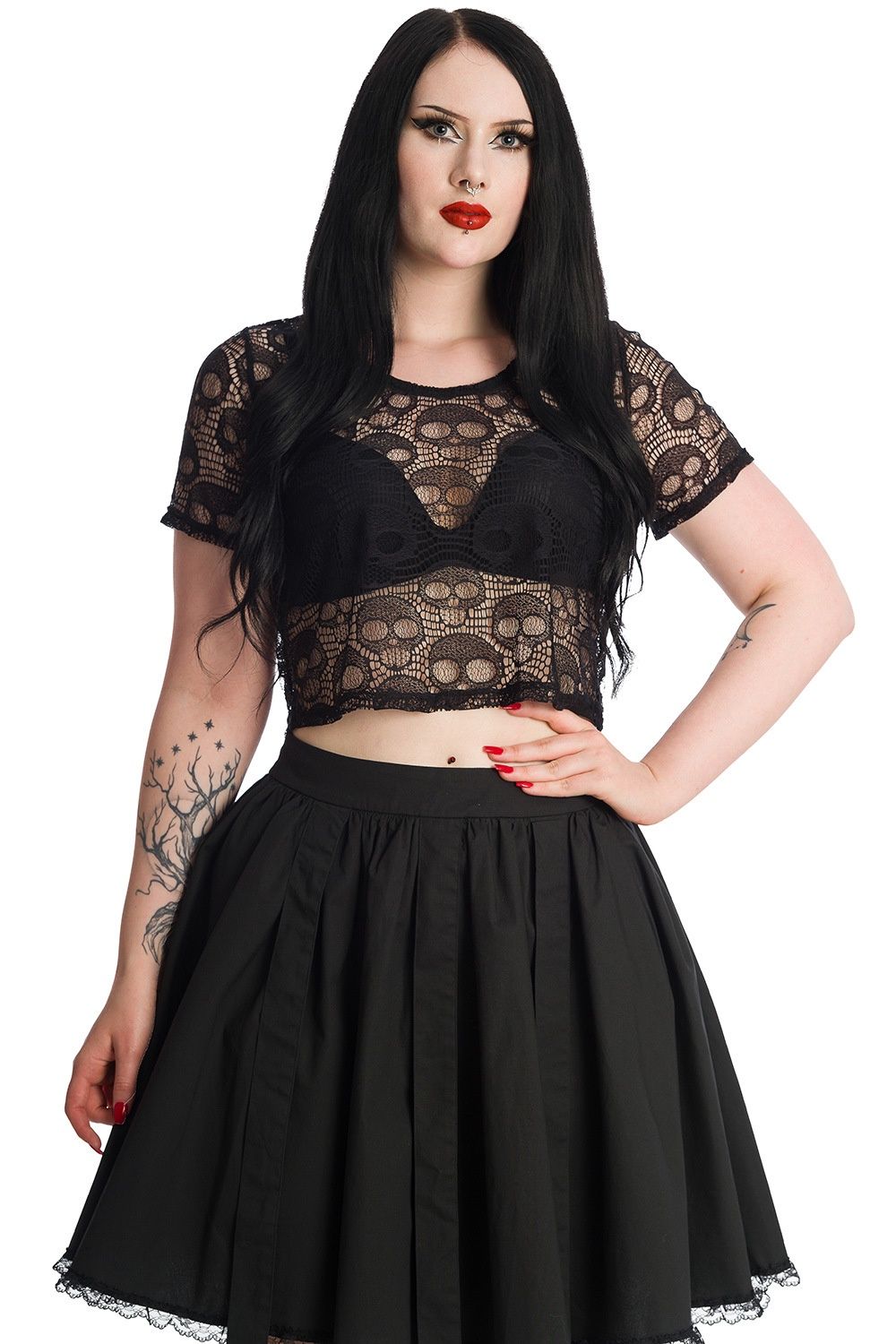 T-Shirt Lace Skull [TP10439]