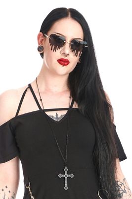 Crucifix Necklace [AC45669][BLACK]
