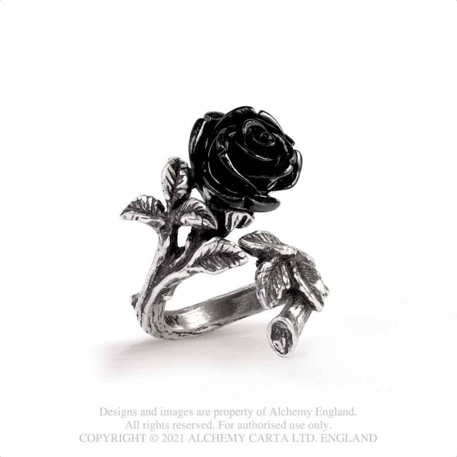 Wild Black Rose Ring [R241]