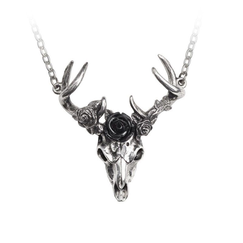 White Hart, Black Rose Necklace [P807]