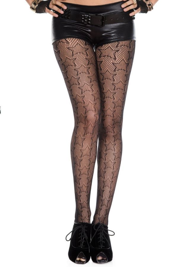 Bas Collant Fishnet Filet Étoile NOIR / ML50046