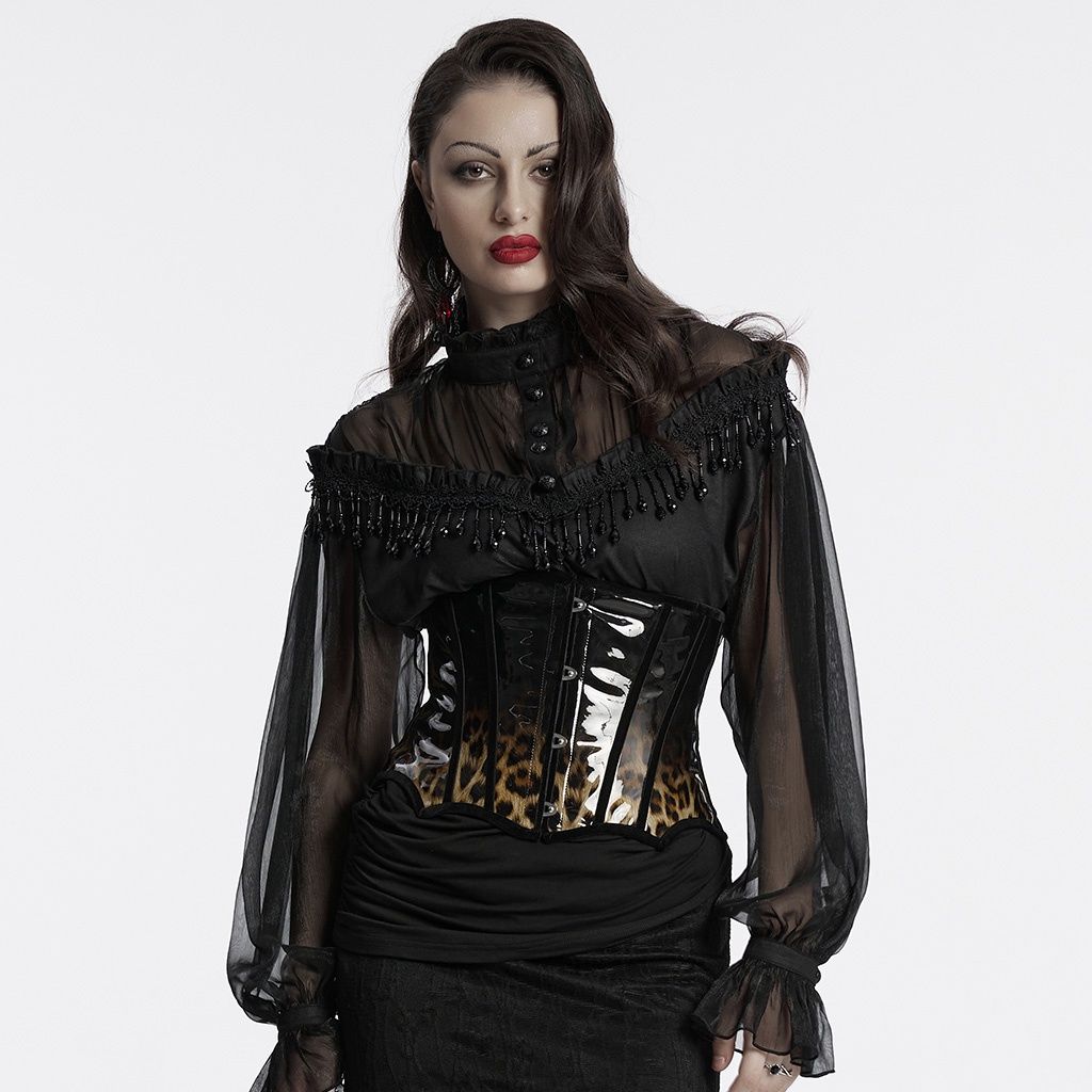 Corset Underbust OS-697 [NOIR / LÉOPARD]