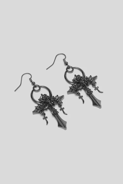 Boucles D&#39;Oreilles Mourning Ankh