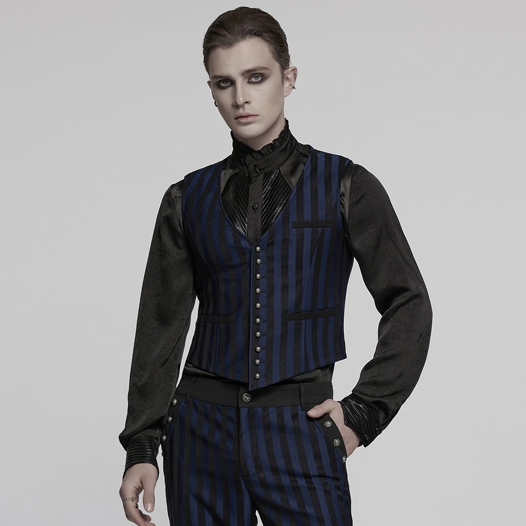 Gilet WY-718 [NOIR / BLEU]