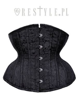 Corset Black Brocade Underbust CU10 [PLUS]