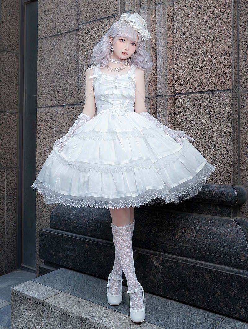 Robe Beaded Chain Sweet Bowknot