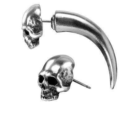 Boucles d&#39;oreilles Tomb Skull Horn [E320]