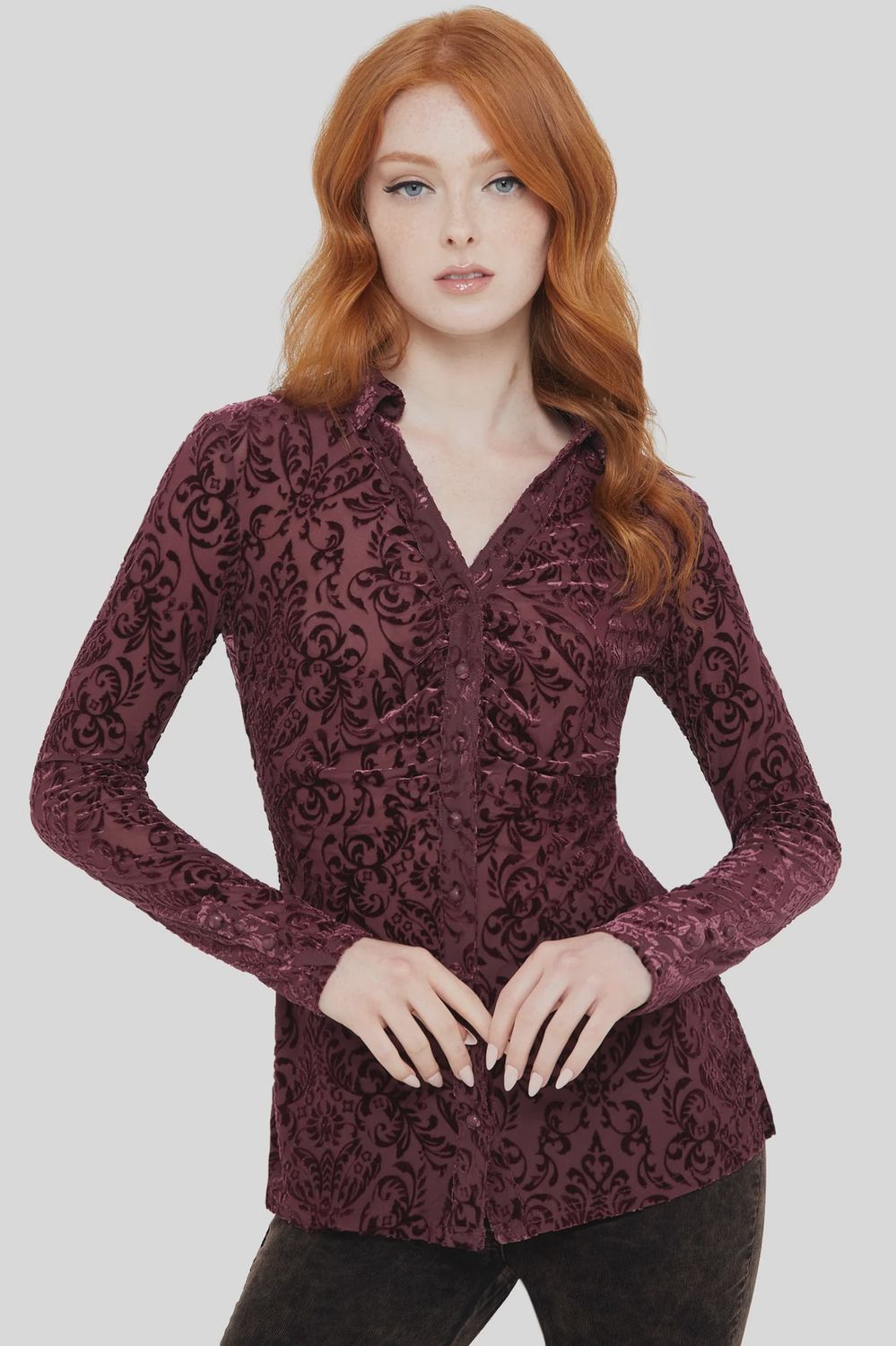 Chemise Blood Whisper Mesh [BOURGOGNE]