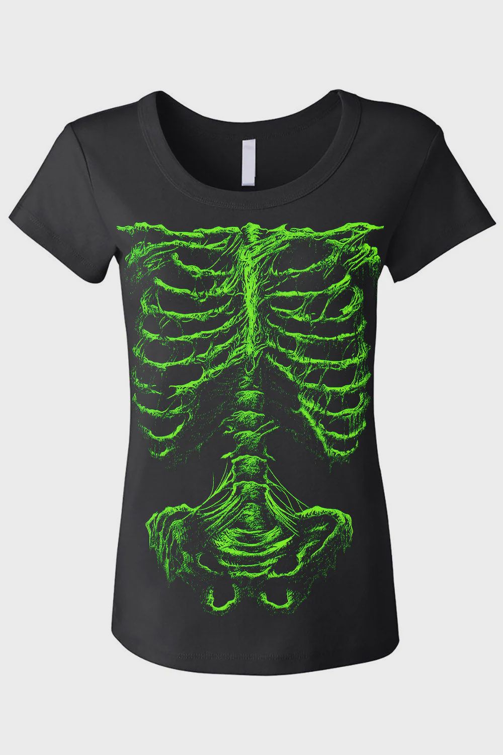 T-Shirt Zombie Rot Skeleton Femme