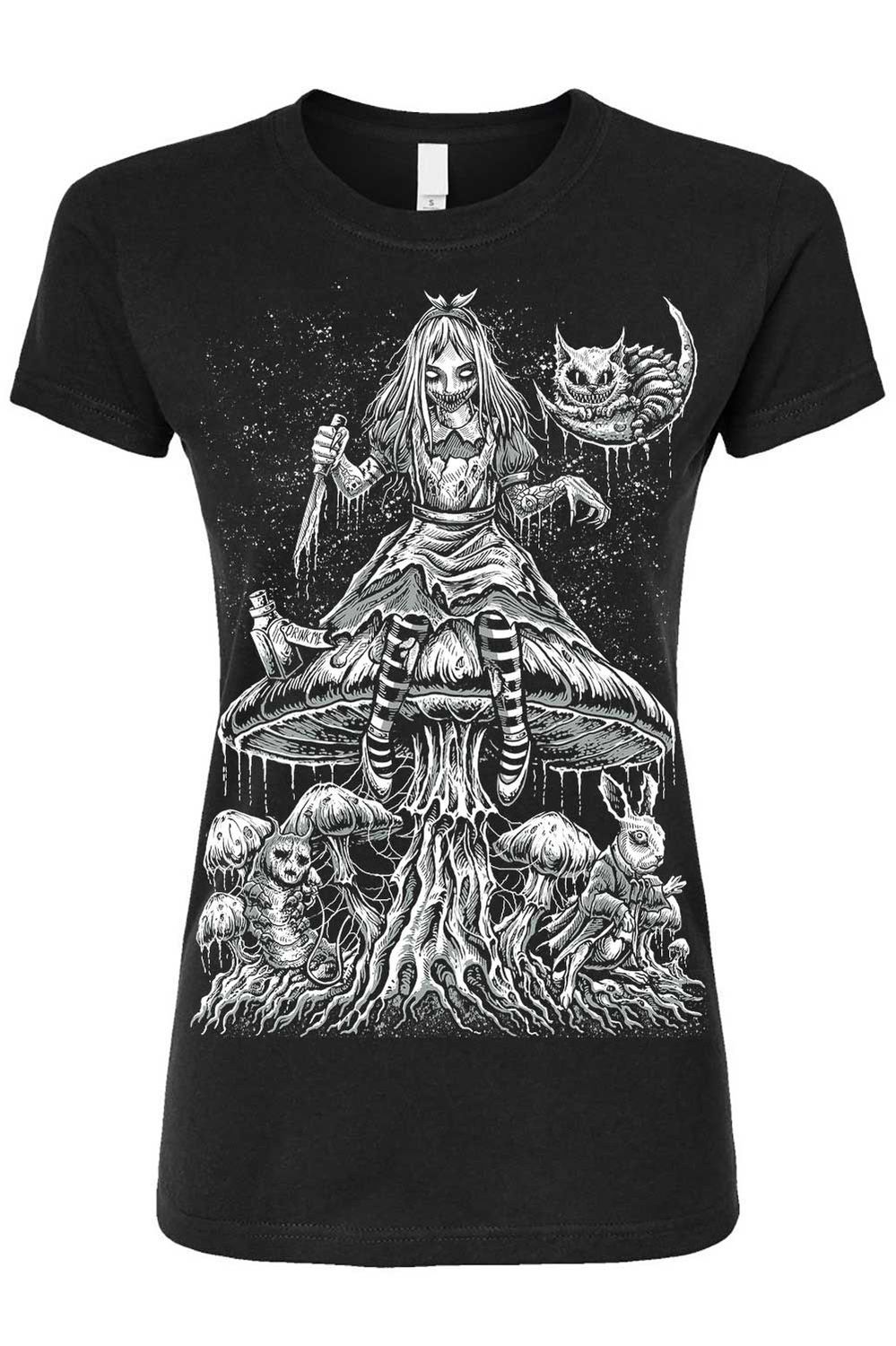 T-Shirt Alice Down The Rabbit Hole Femme