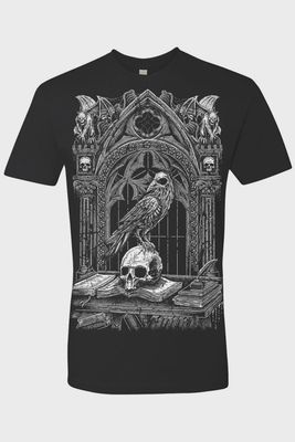T-Shirt Quoth The Raven Homme [GRIS] [PLUS]