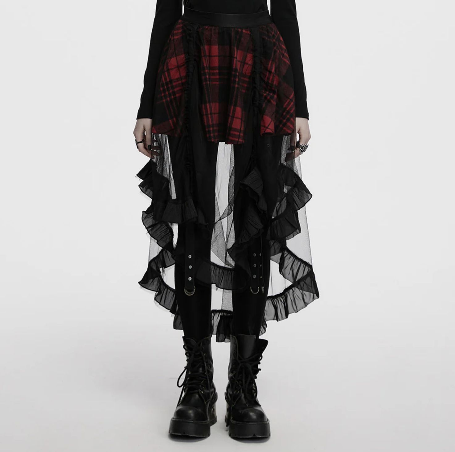 Jupe OQ-873 [TARTAN ROUGE]