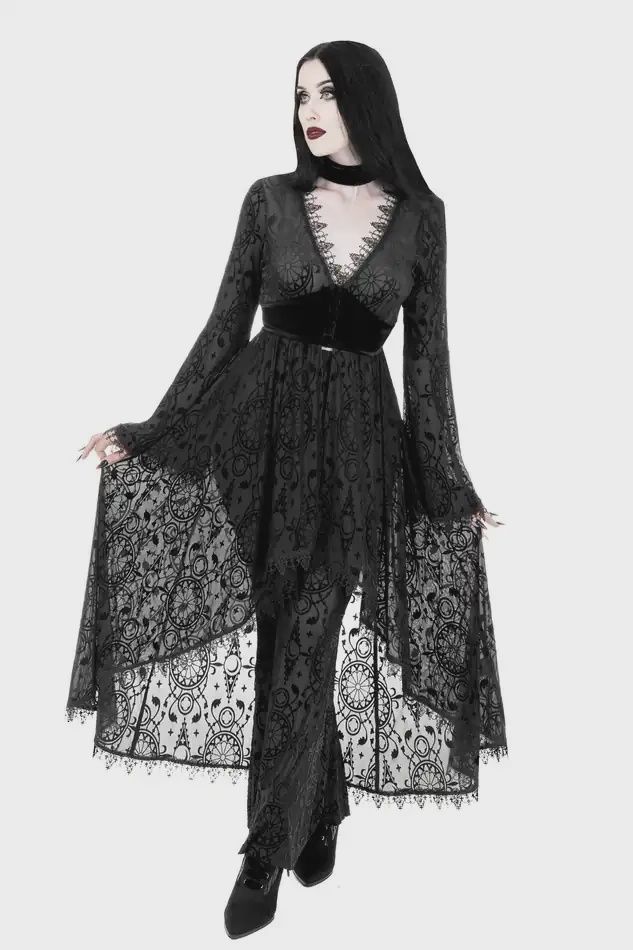 Peignoir Dark Angel Burnout