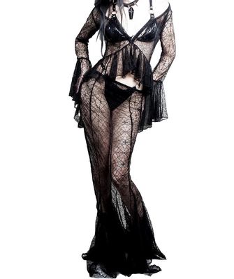 Webutante Spiderweb Maxi Skirt [LS-195]